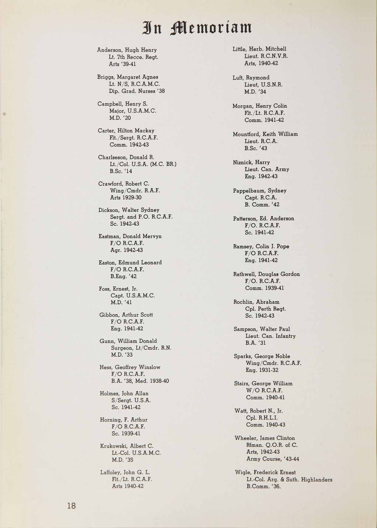 McGill Yearbook: 1946