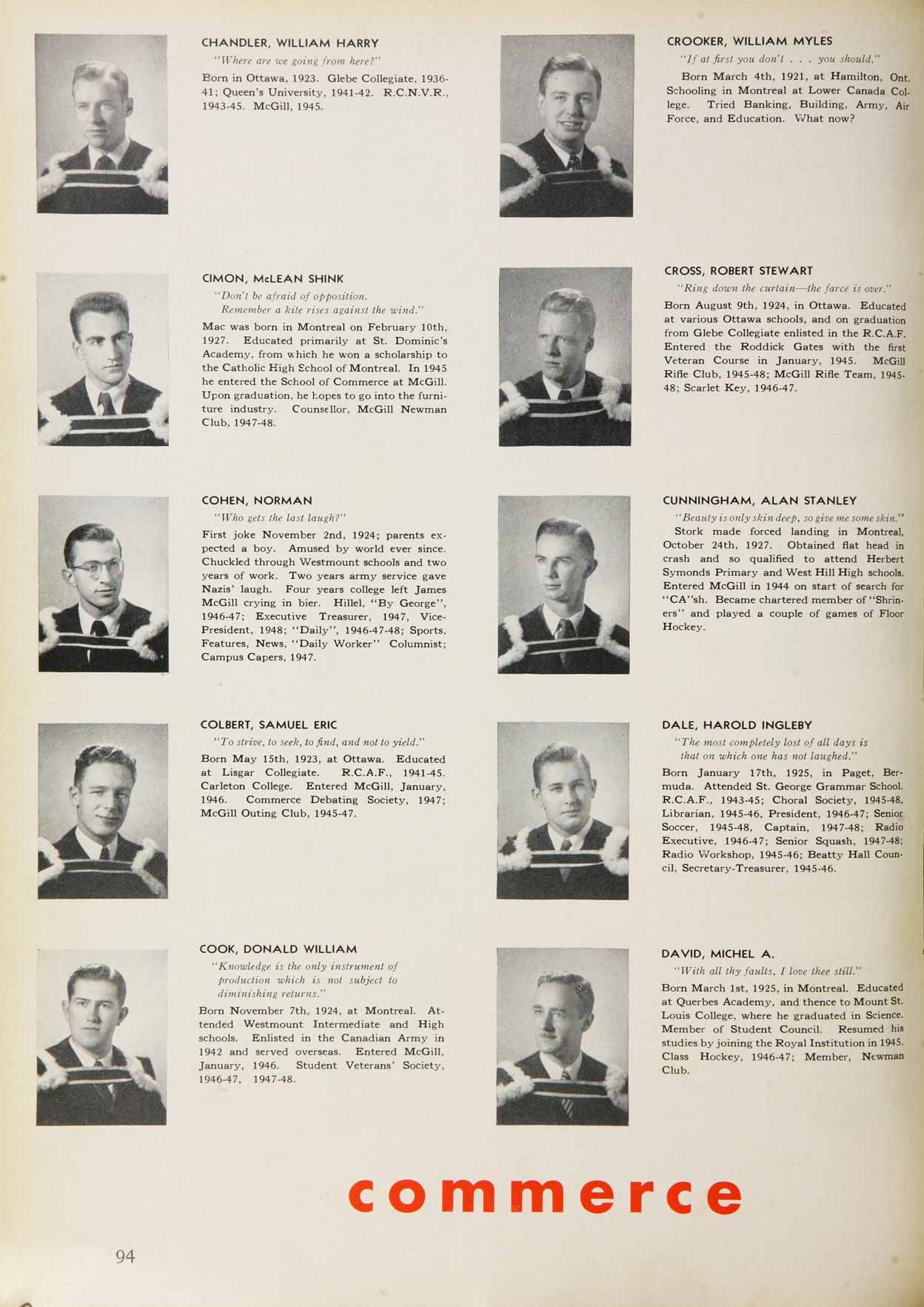 McGill Yearboook: 1948