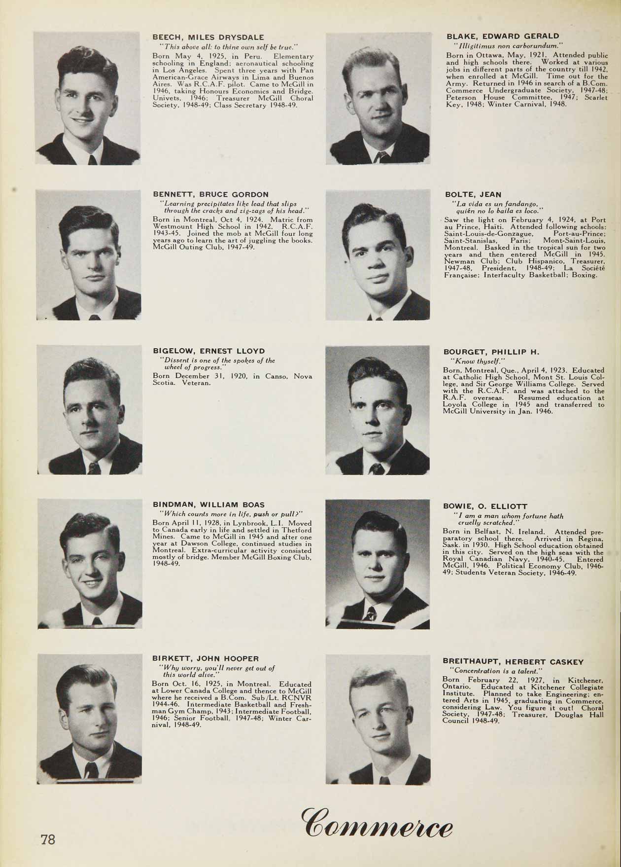 McGill Yearbook: 1949