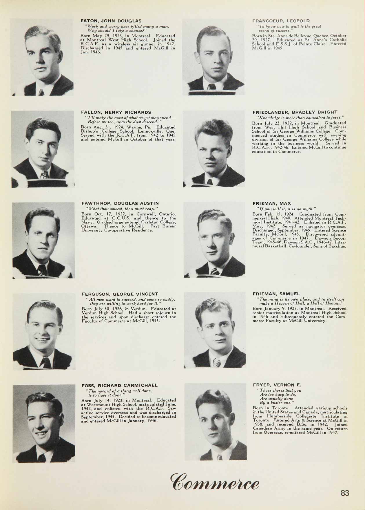 McGill Yearbook: 1949