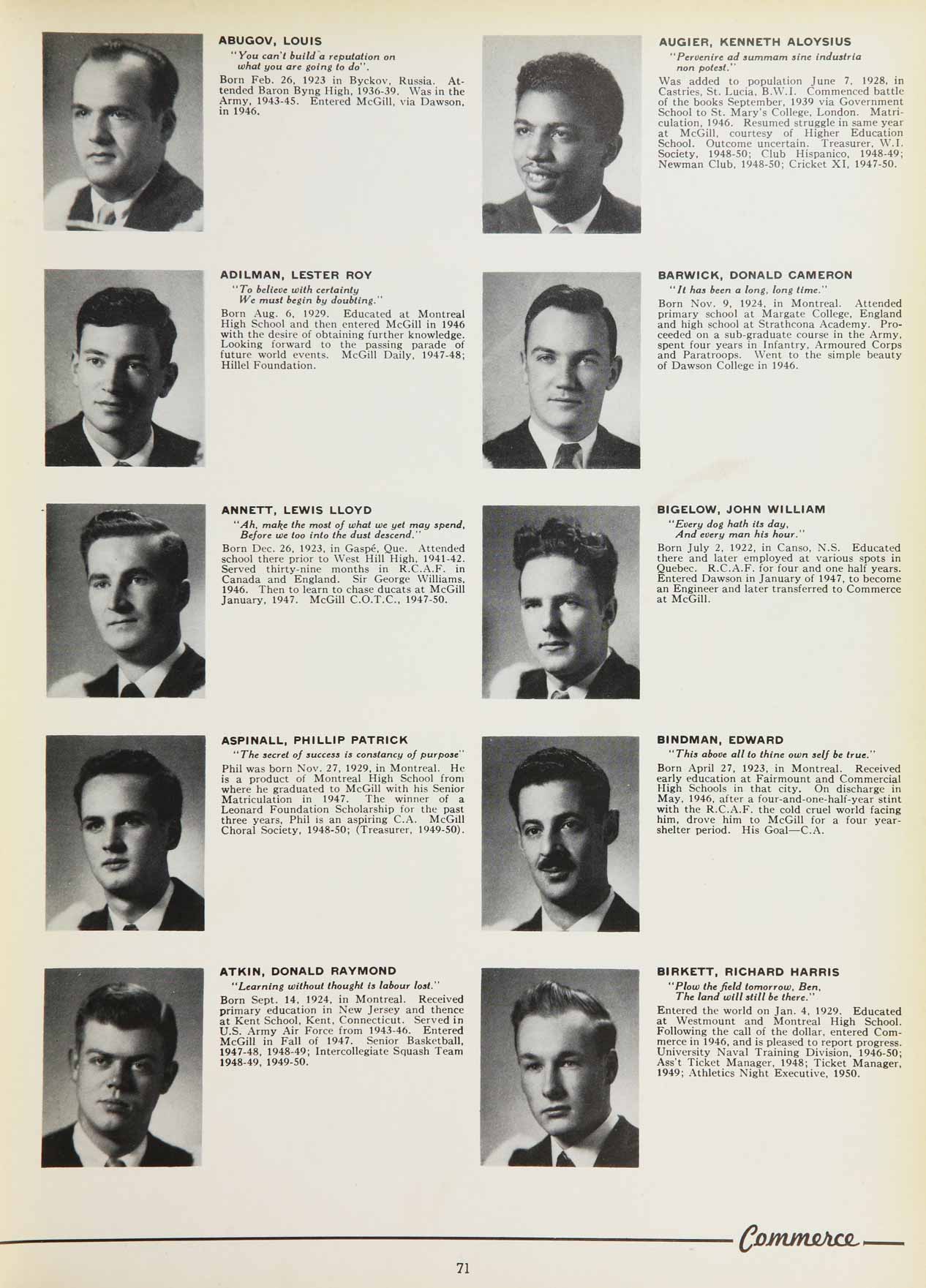 McGill Yearbook: 1950