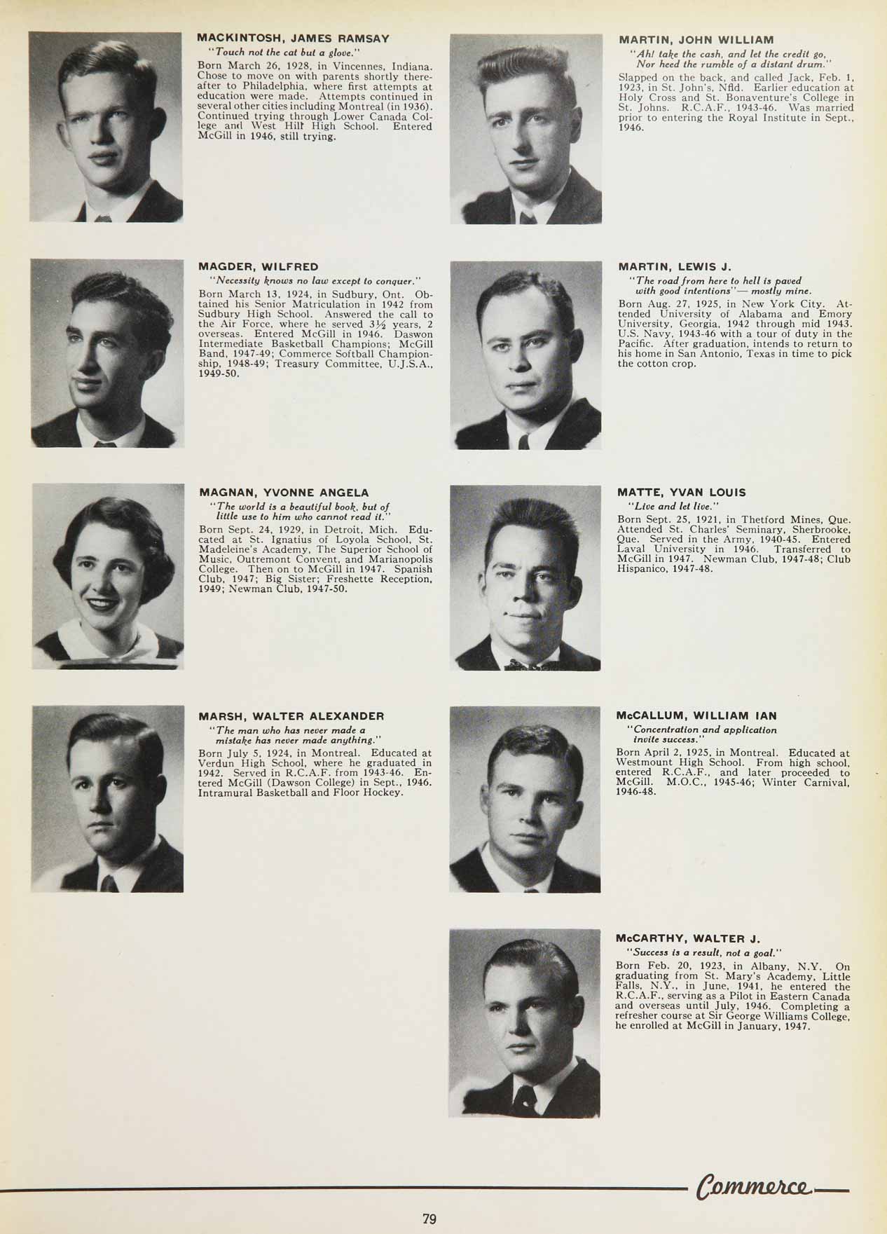 McGill Yearbook: 1950