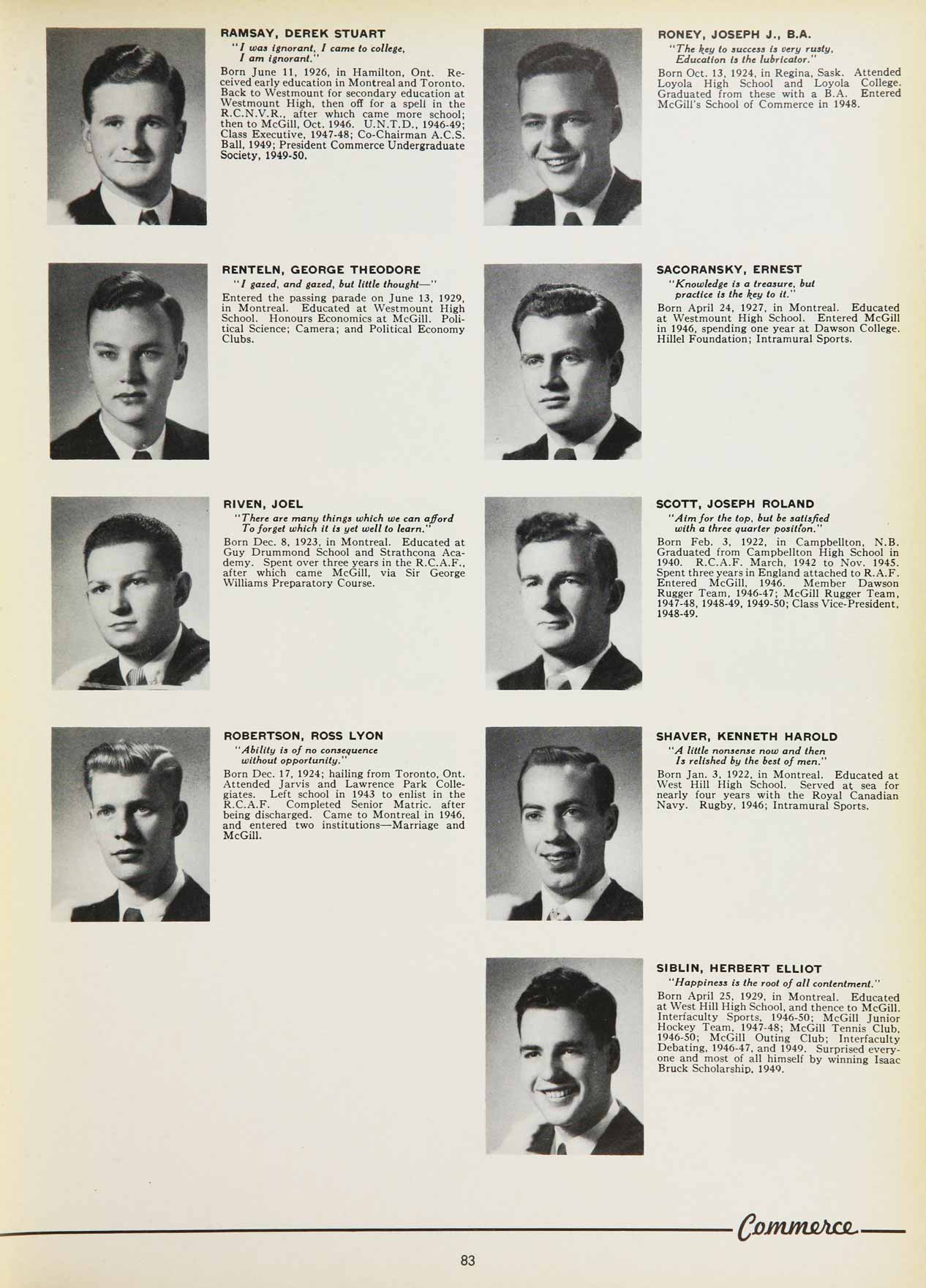 McGill Yearbook: 1950