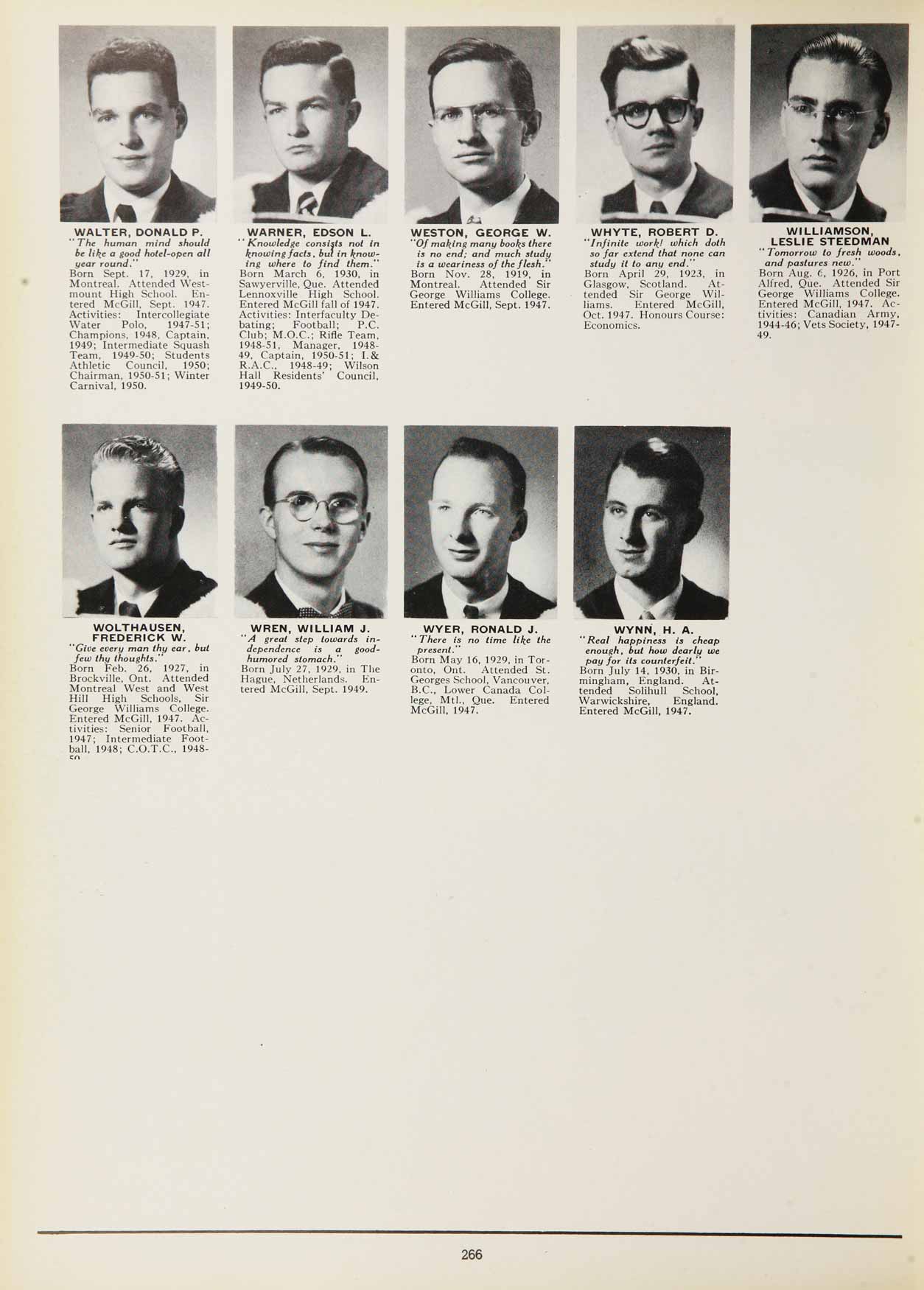 McGill Yearbook: 1951