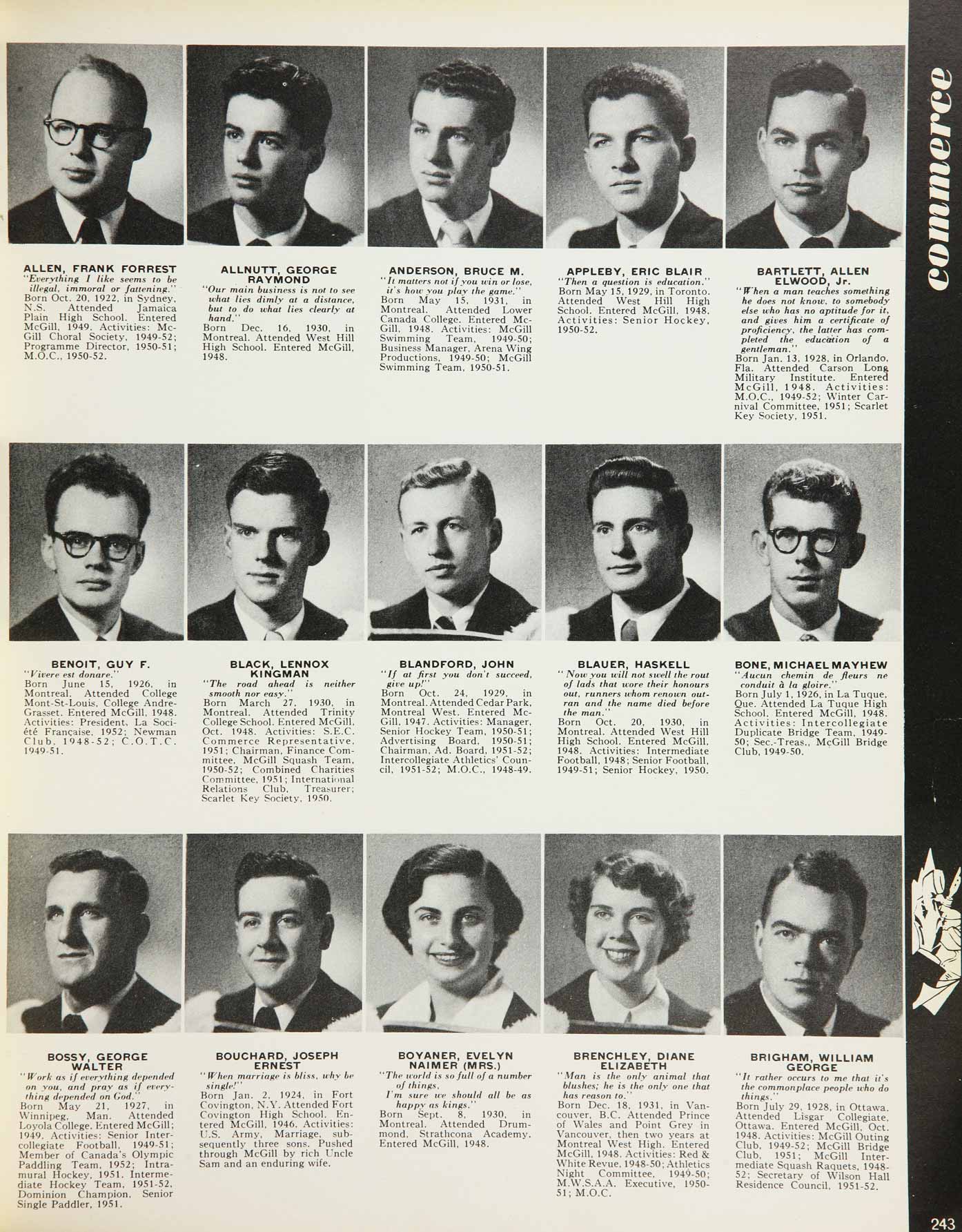 McGill Yearbook: 1952