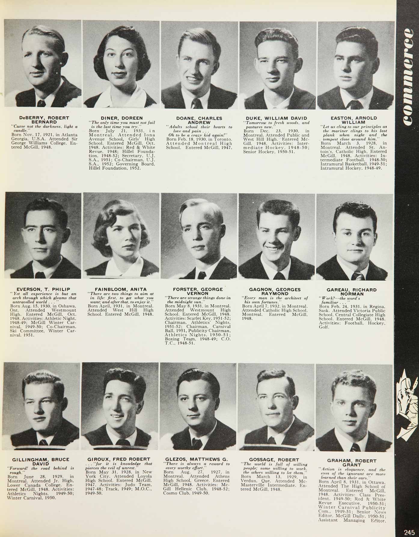 McGill Yearbook: 1952