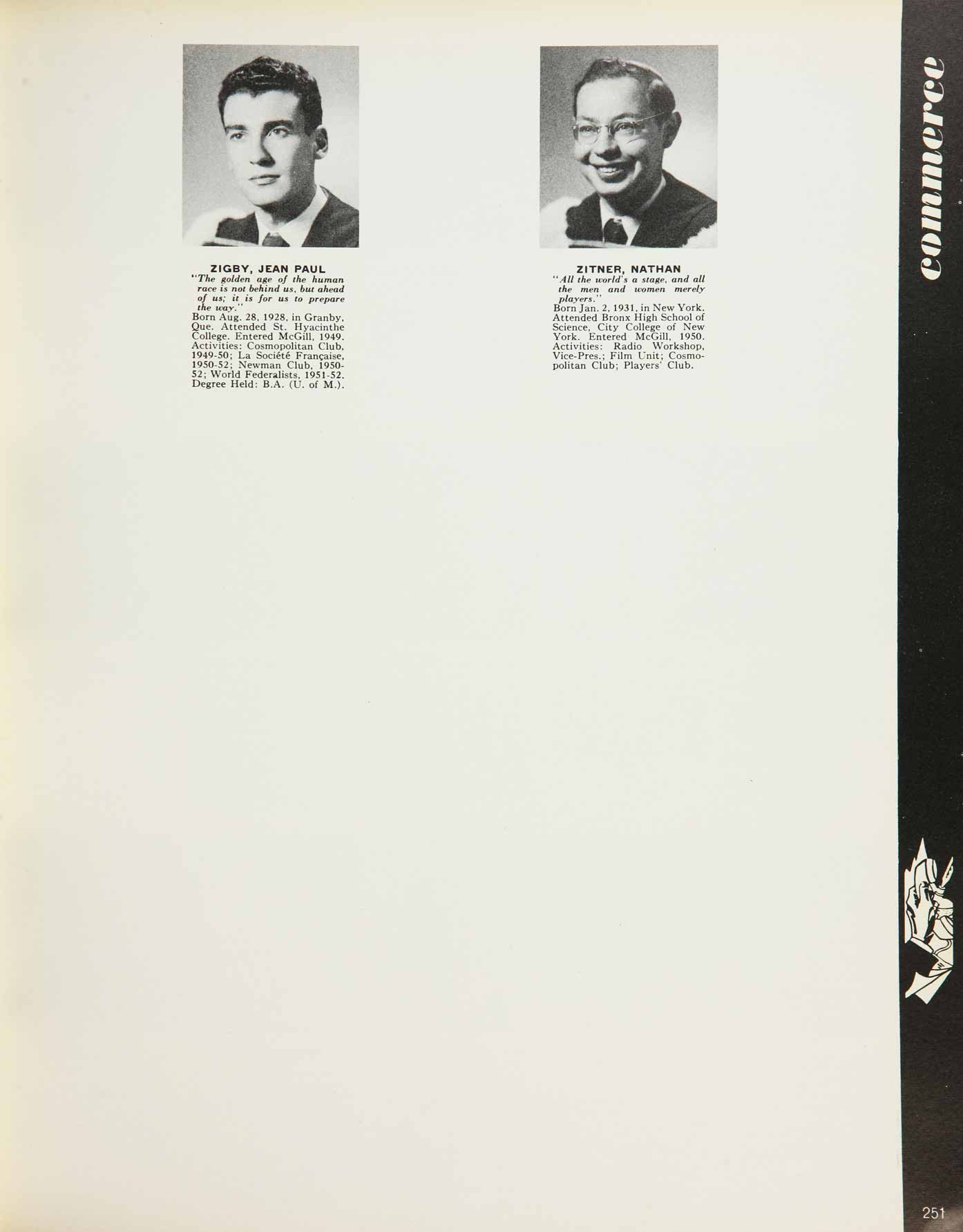 McGill Yearbook: 1952
