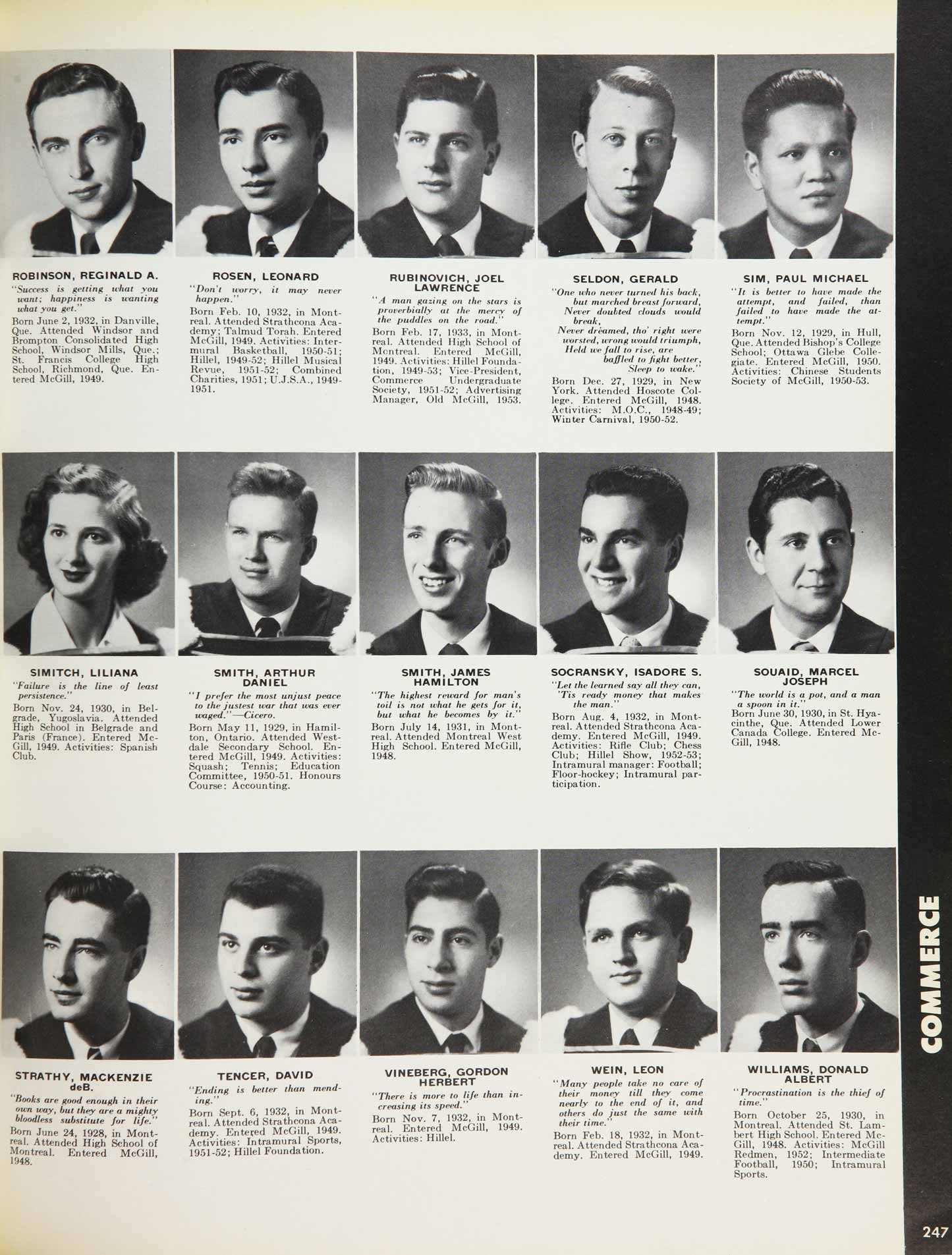 McGill Yearbook: 1953