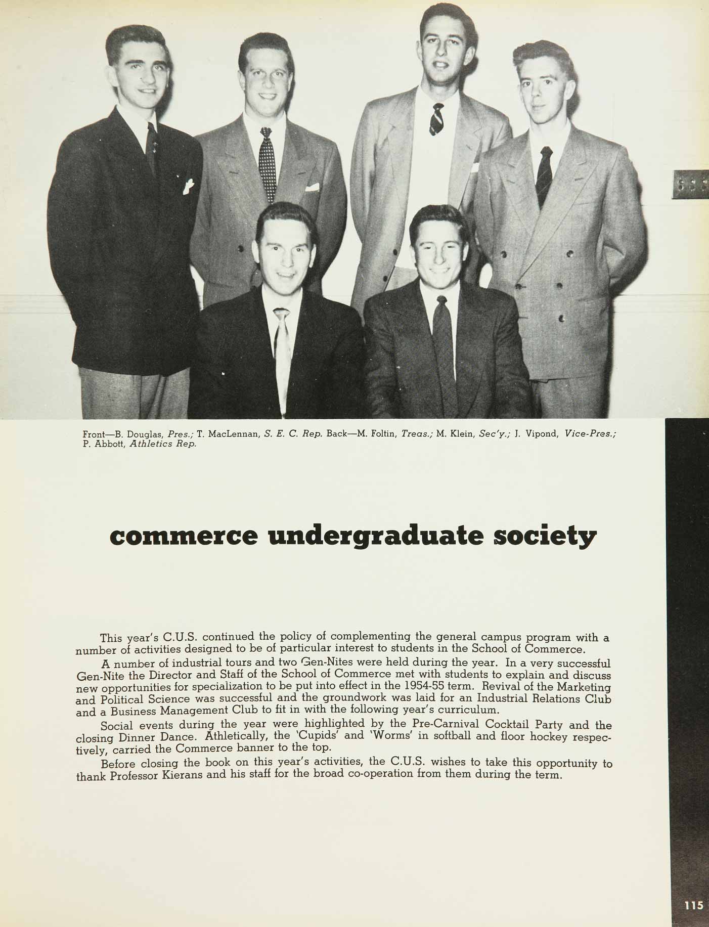 McGill Yearbook: 1954