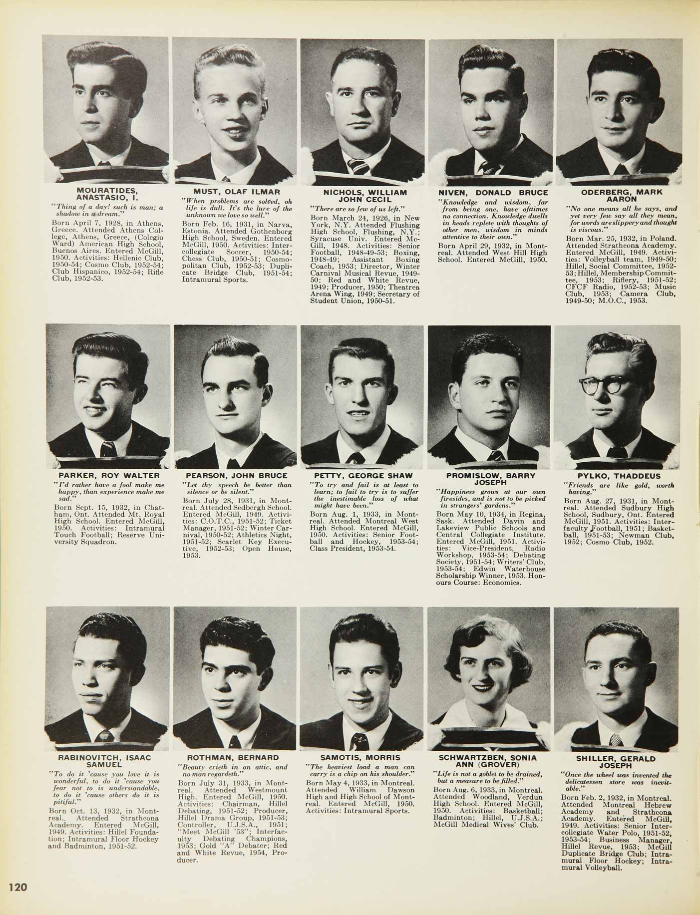 McGill Yearbook: 1954