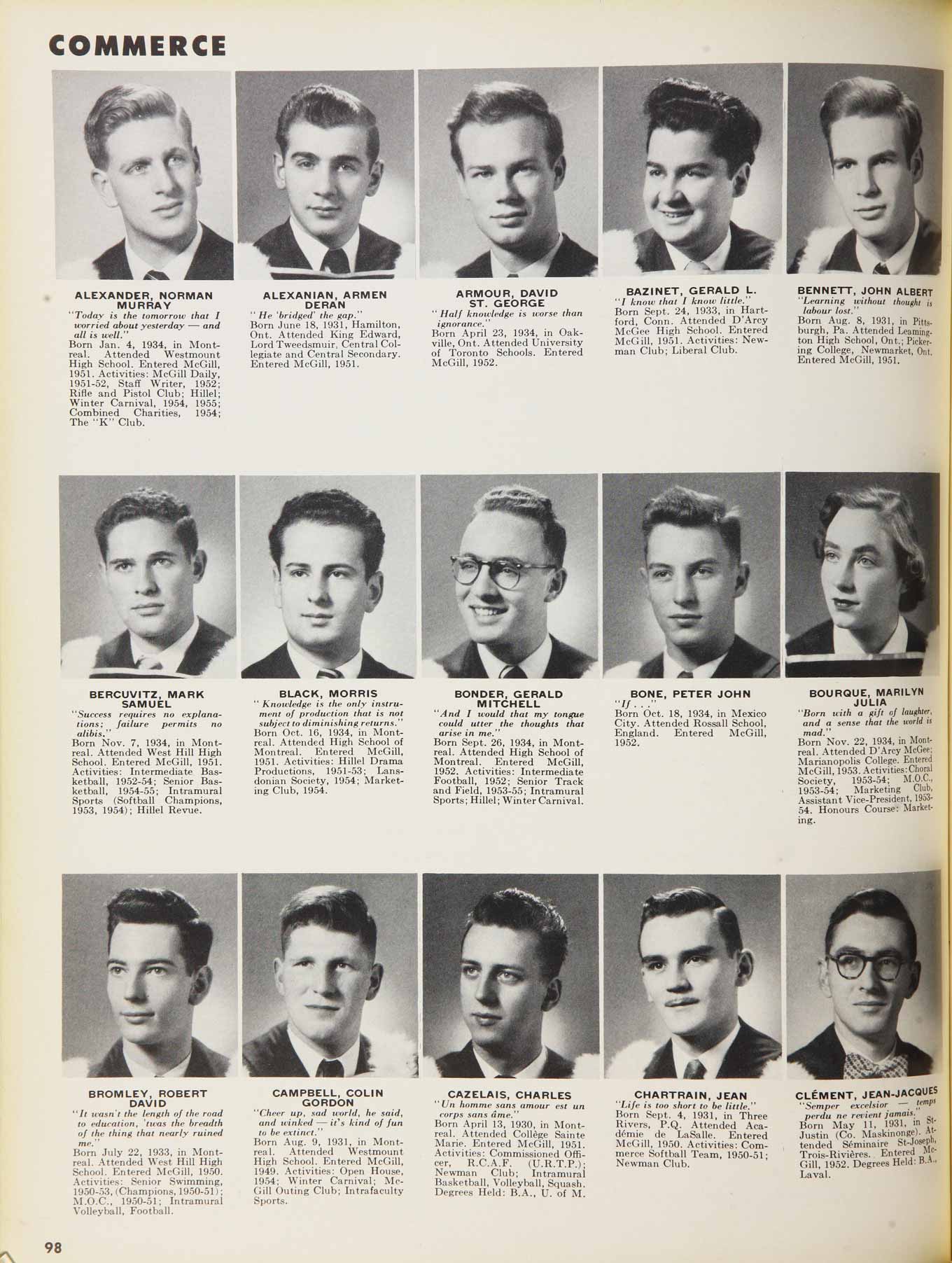 McGill Yearbook: 1955