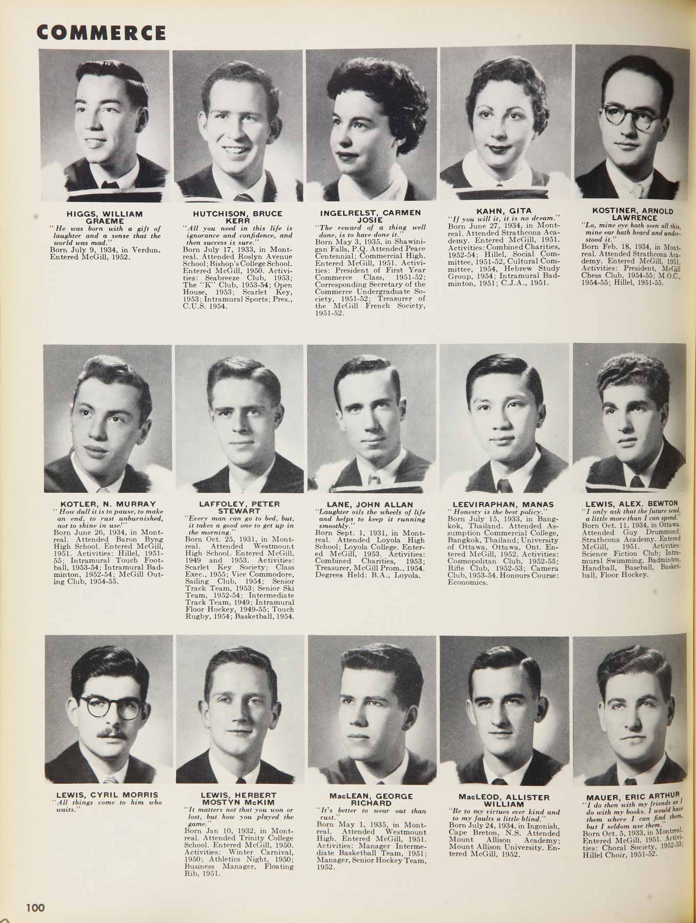 McGill Yearbook: 1955