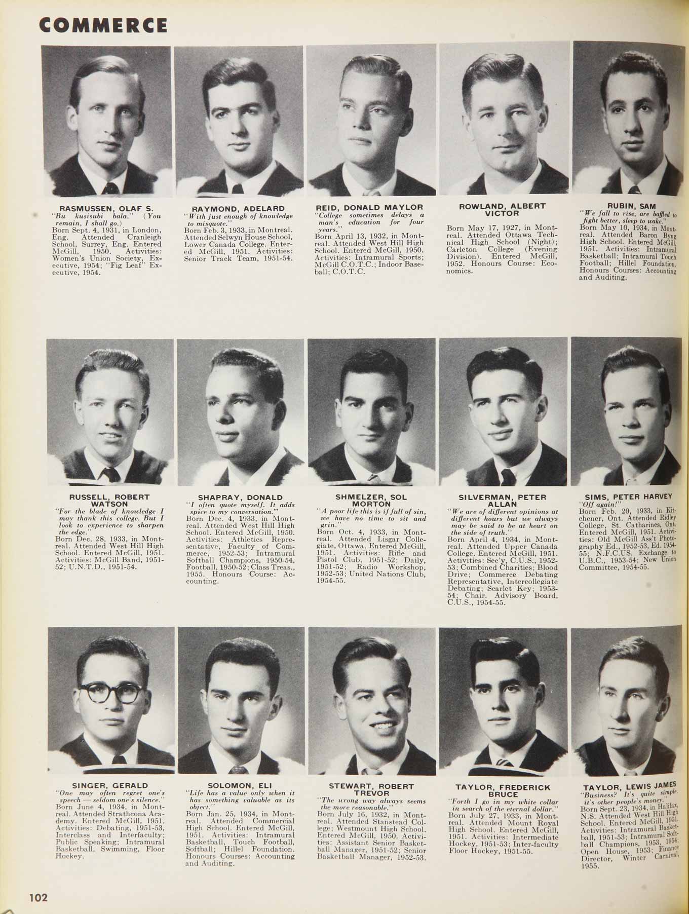 McGill Yearbook: 1955