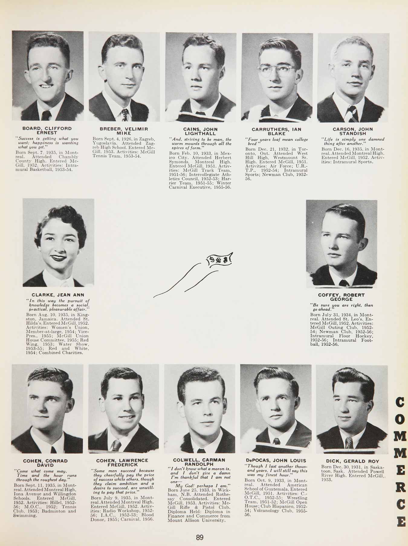 McGill Yearbook: 1956