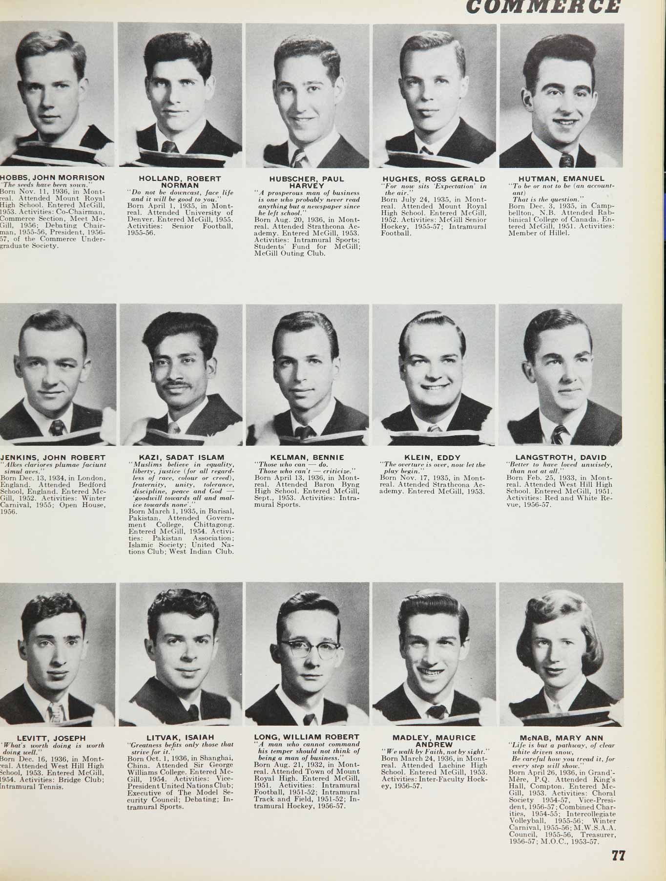 McGill Yearbook: 1957