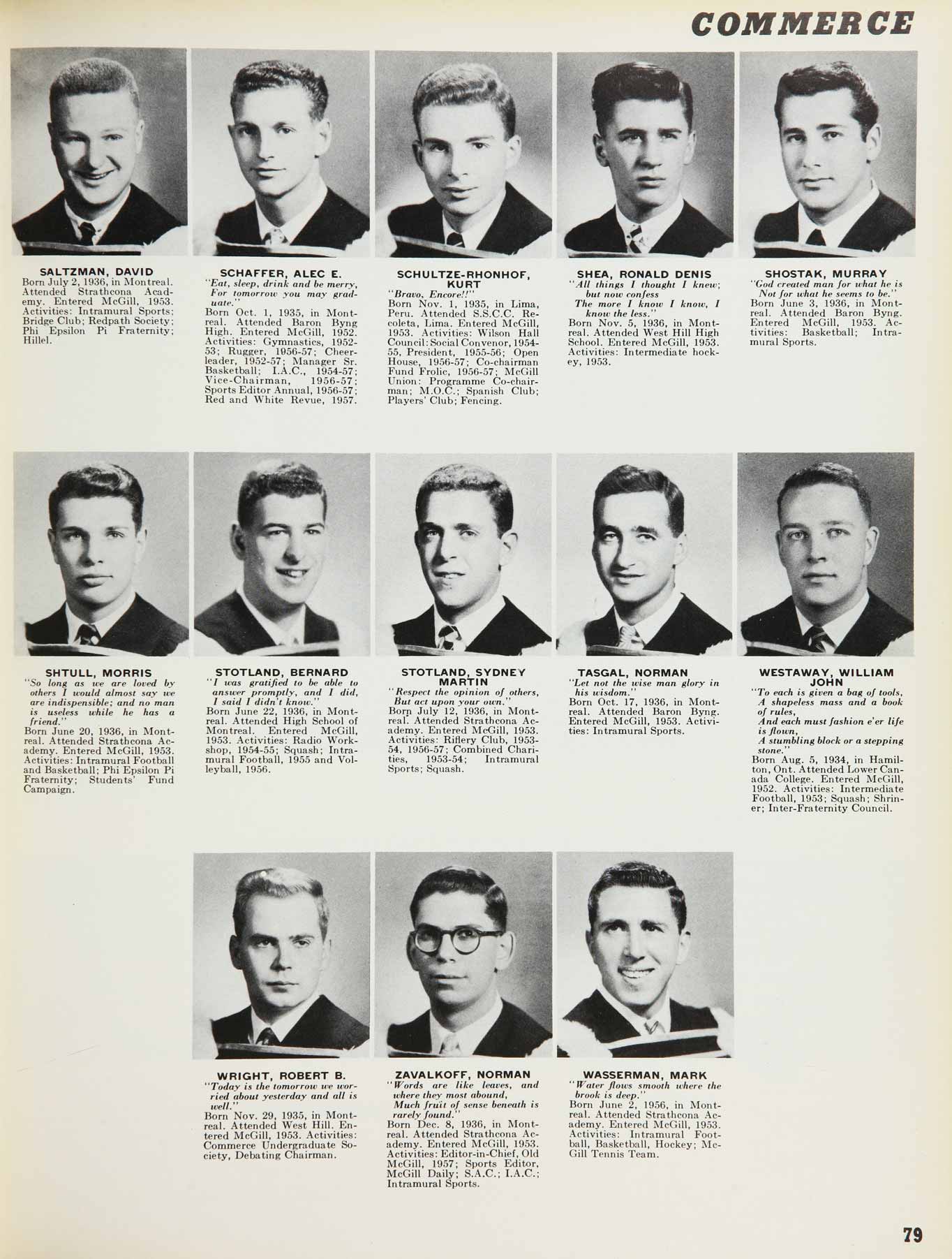 McGill Yearbook: 1957