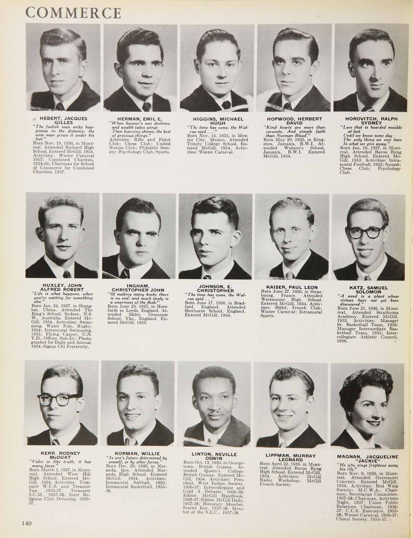  McGill Yearbook: 1958