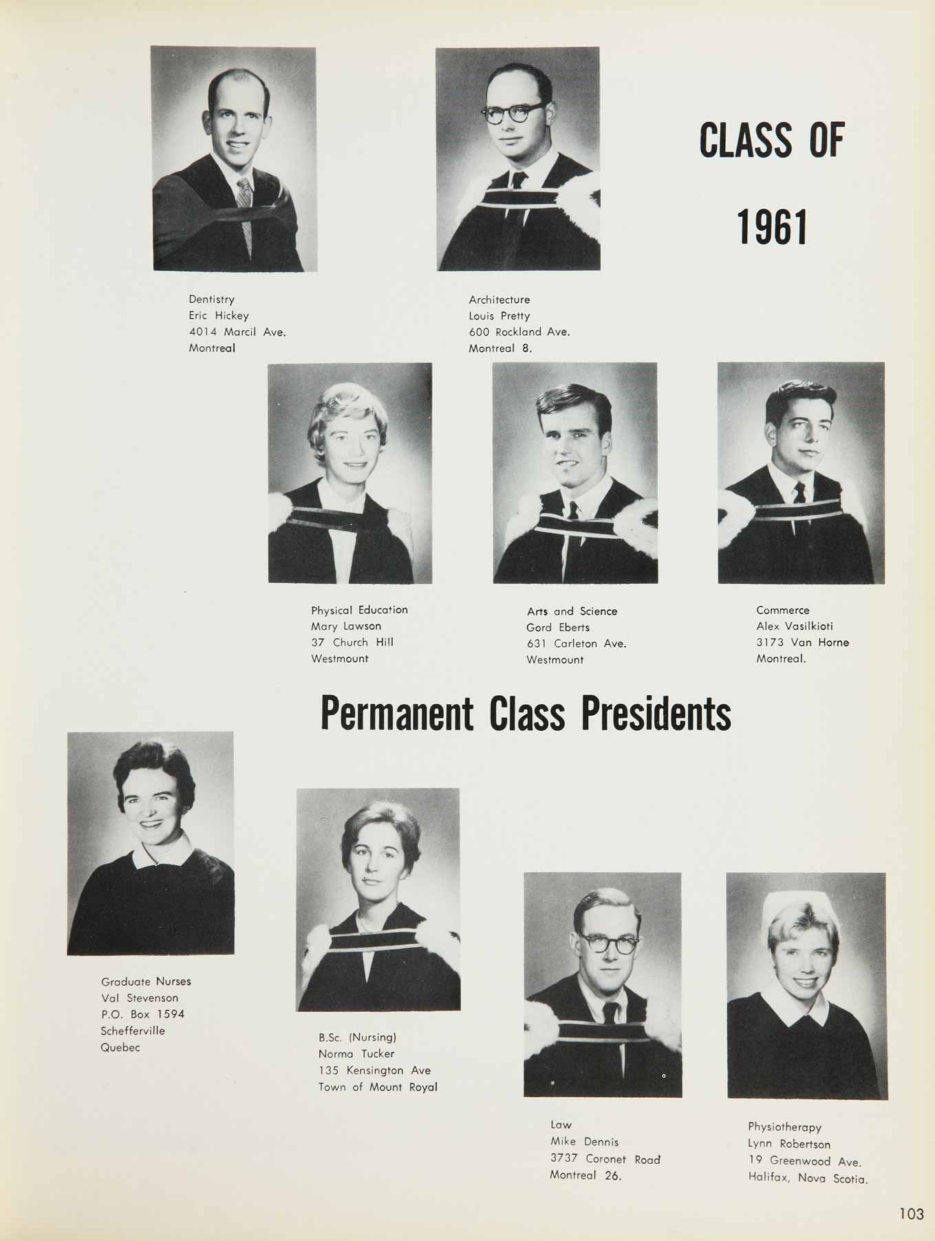 McGill Yearbook: 1961