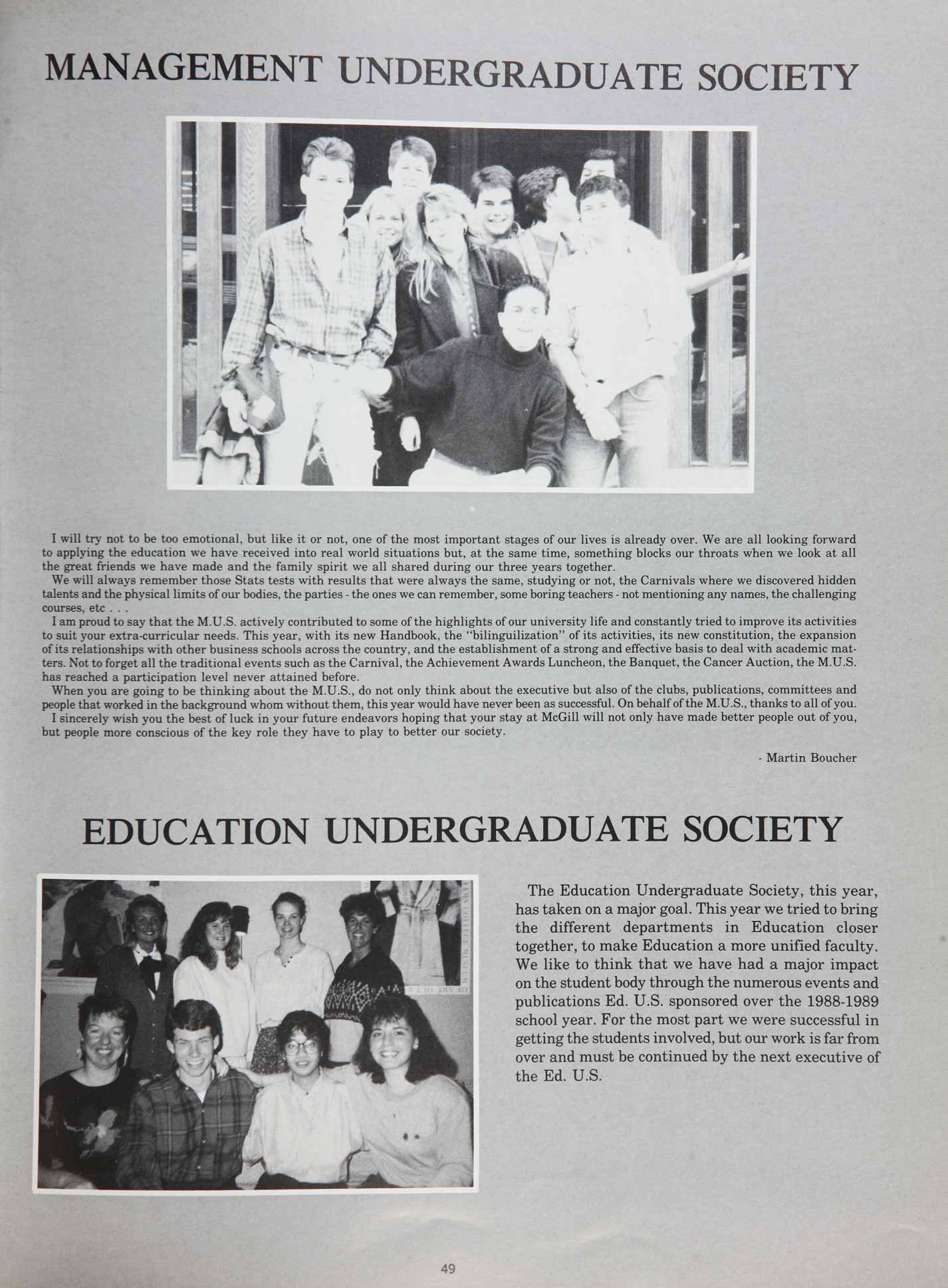 McGill Yearbook: 1989