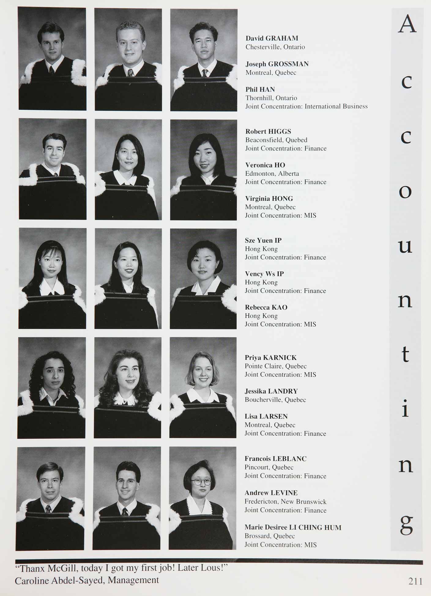 McGill Yearbook: 1996