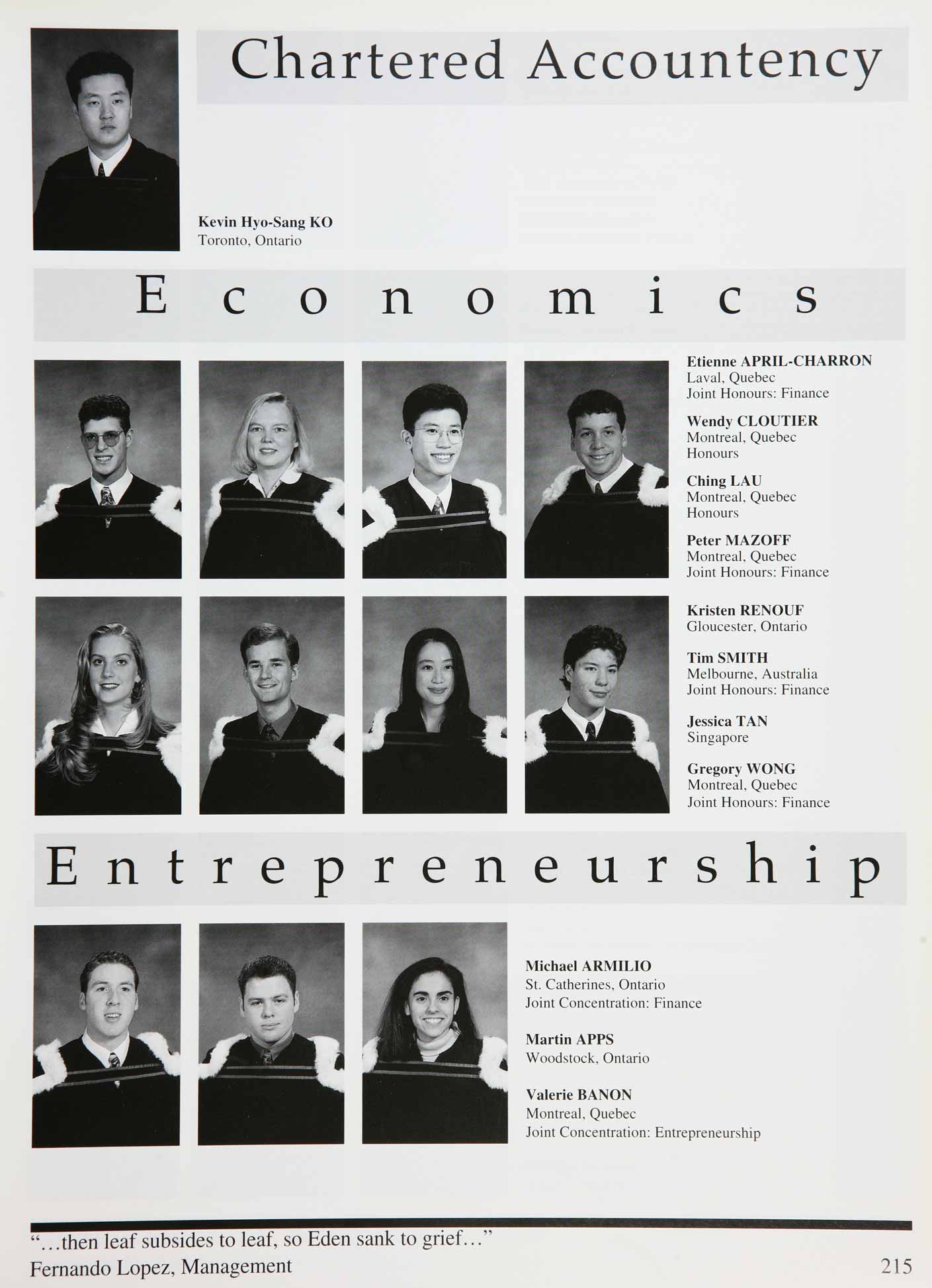 McGill Yearbook: 1996