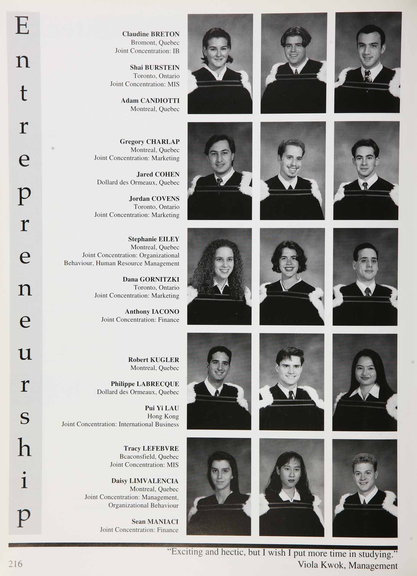 McGill Yearbook: 1996