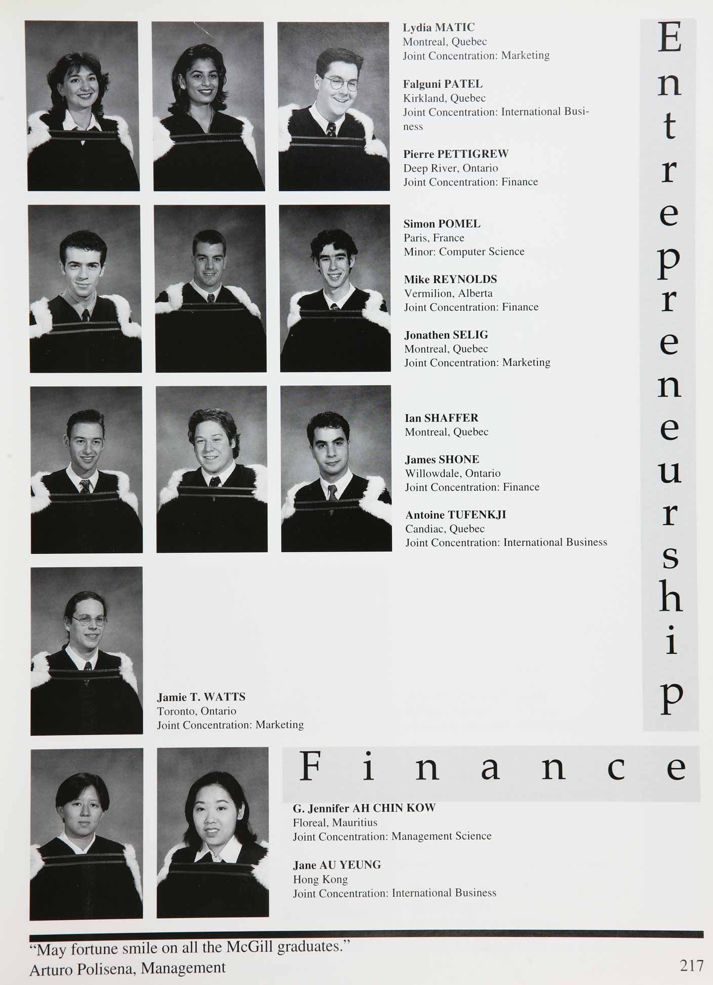 McGill Yearbook: 1996