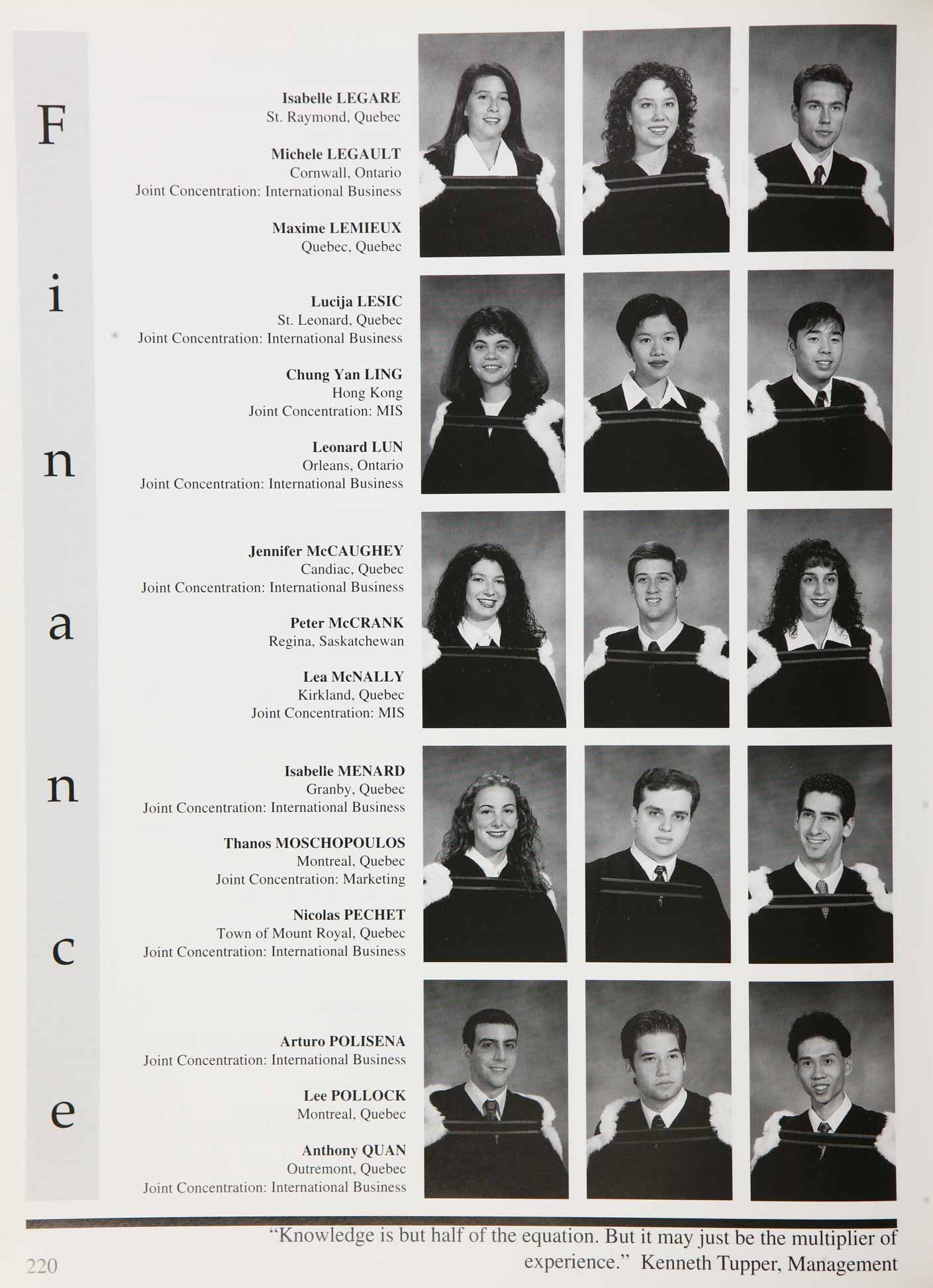 McGill Yearbook: 1996