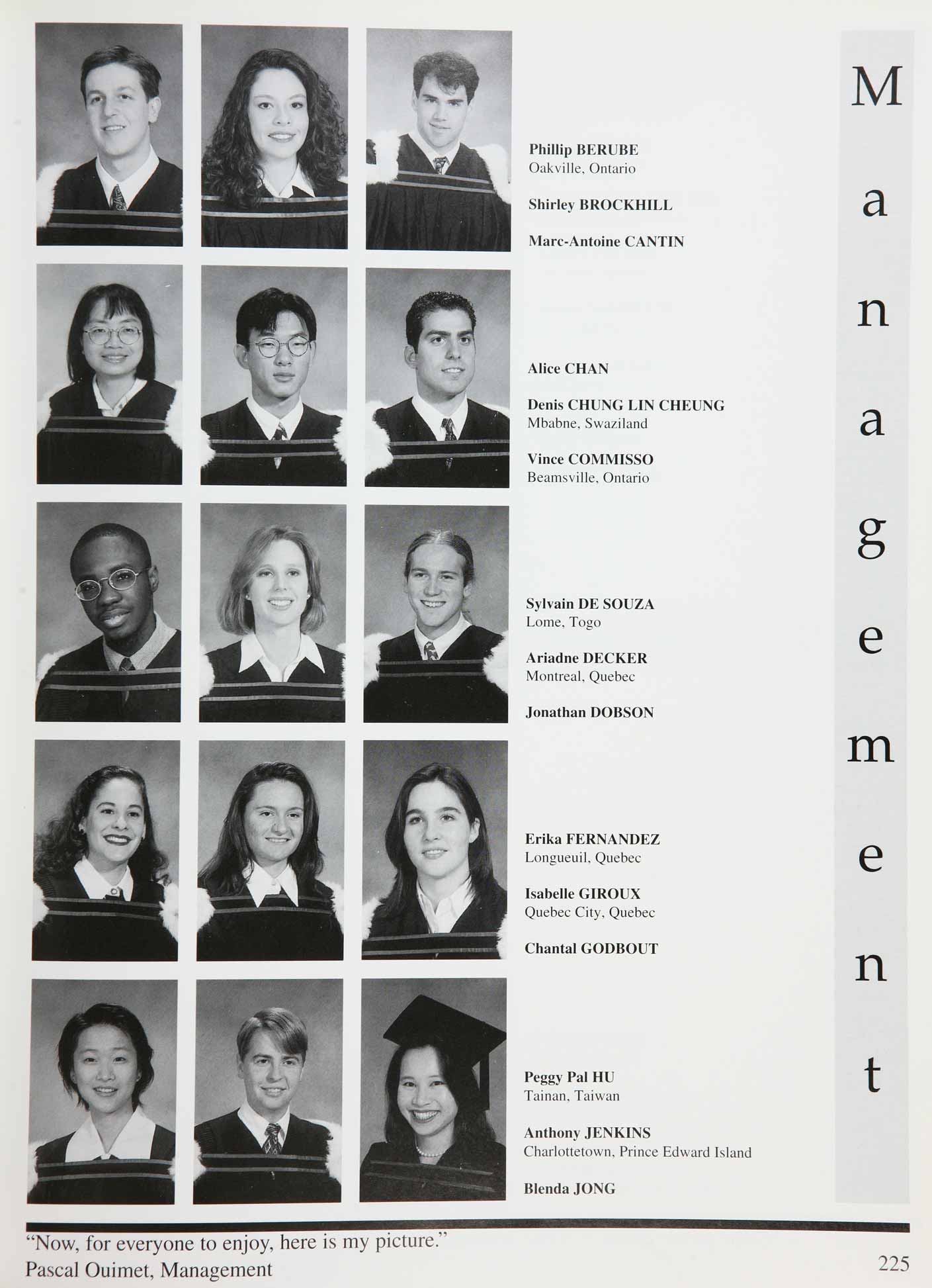 McGill Yearbook: 1996