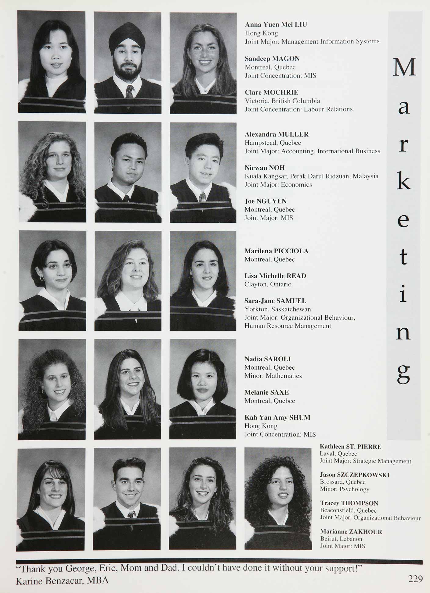 McGill Yearbook: 1996