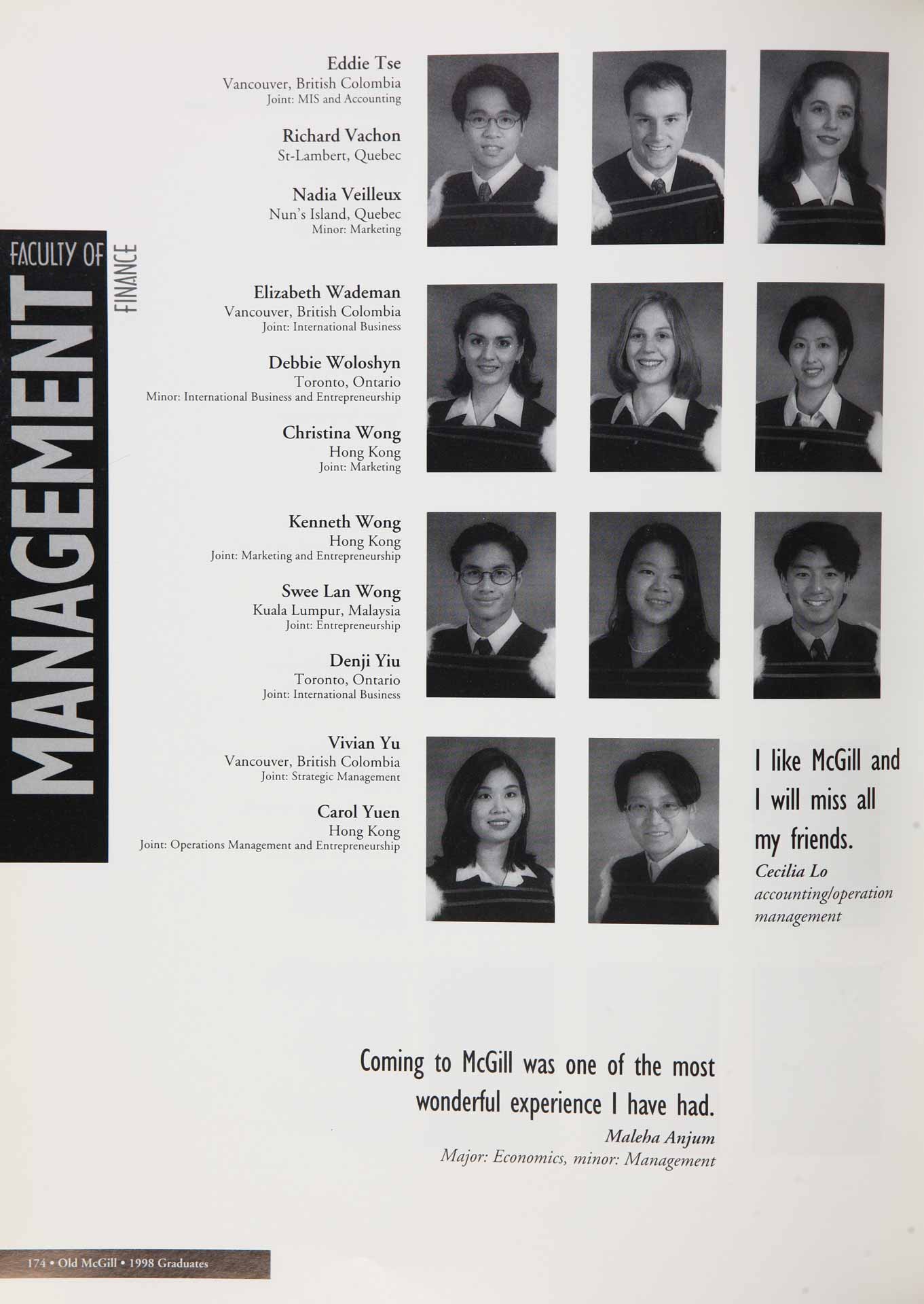 McGill Yearbook: 1998