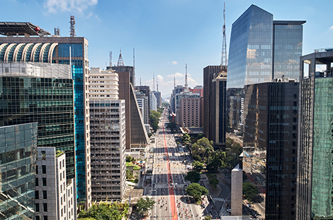 Avenida Paulista (Paulista avenue), Sao Paulo city, Brazil