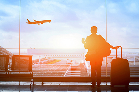 Traveler at airport