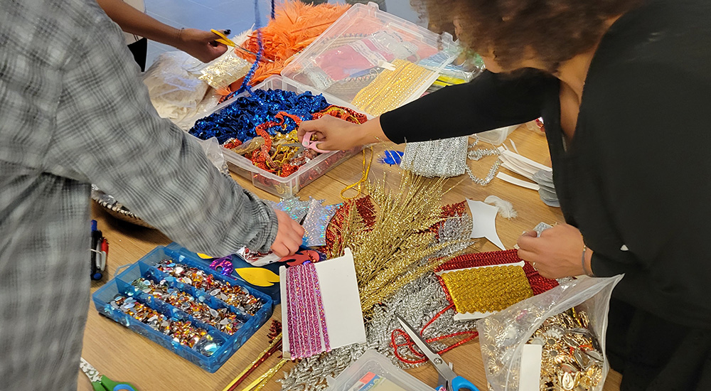 Making carnival masks