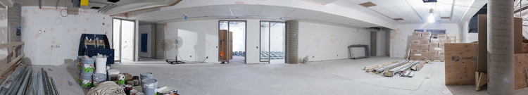 July 2017: Panoramic view of 2nd floor, Hall and classrooms, MBA and Masters building