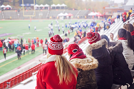 Fans watching McGill football game