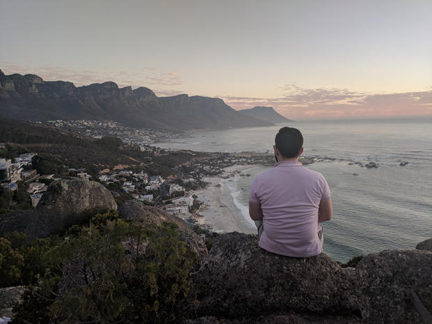 Sleiman Sleiman contemplating the view in South Africa