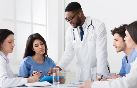 Medical professionals in a meeting