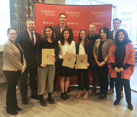 Desautels BCom students Andrew Biddell, Hannah Boshari, Kasey Boyle, Ambre Chaillet, Meggie Dargis, Erin Janna, Leah Simon, and Sandrine Veillette were selected as Academic All-Canadians for their superior achievement in both sports and academics