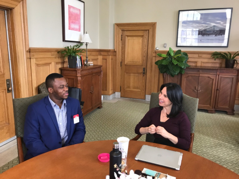 Congratulations to BCom student O’Nell Agossa, a finalist in the CEOX1Day competition, who got to spend the day learning from Montreal’s mayor, Valérie Plante.