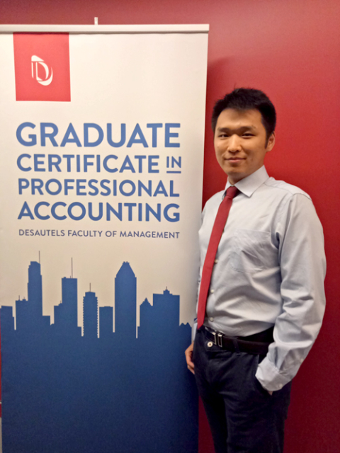 Kaihua He, student of the Graduate Certificate in the Professional Accounting (GCPA) program, has been selected among the graduating class as this year’s recipient of the C. Douglas Mellor Prize for academic excellence.