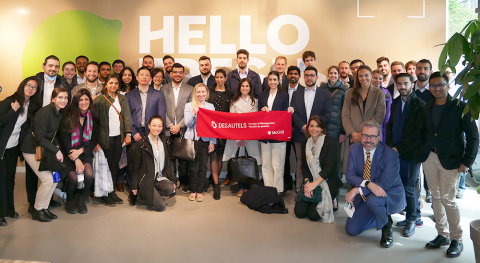 Students in the MBA program visit the HelloFresh offices in Berlin on a study trip to Copenhagen, Berlin and Amsterdam in 2022