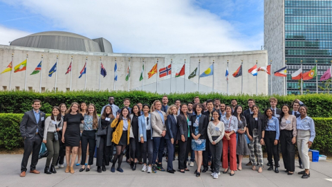 The McGill University-Université de Sherbrooke delegation at the United Nations headquarters in New York