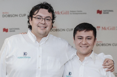 Daniel Franco (MBA’19) and Julio Castaneda Escobar (MBA’19), co-founders of Turbodega