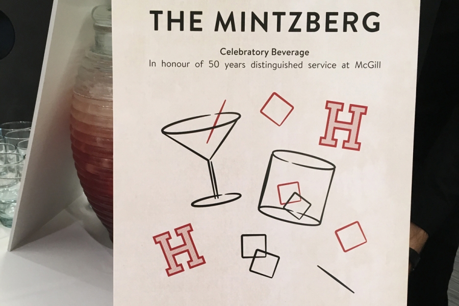 Celebrating Henry Mintzberg&#039;s 50th anniversary with a special personalized mocktail. 
