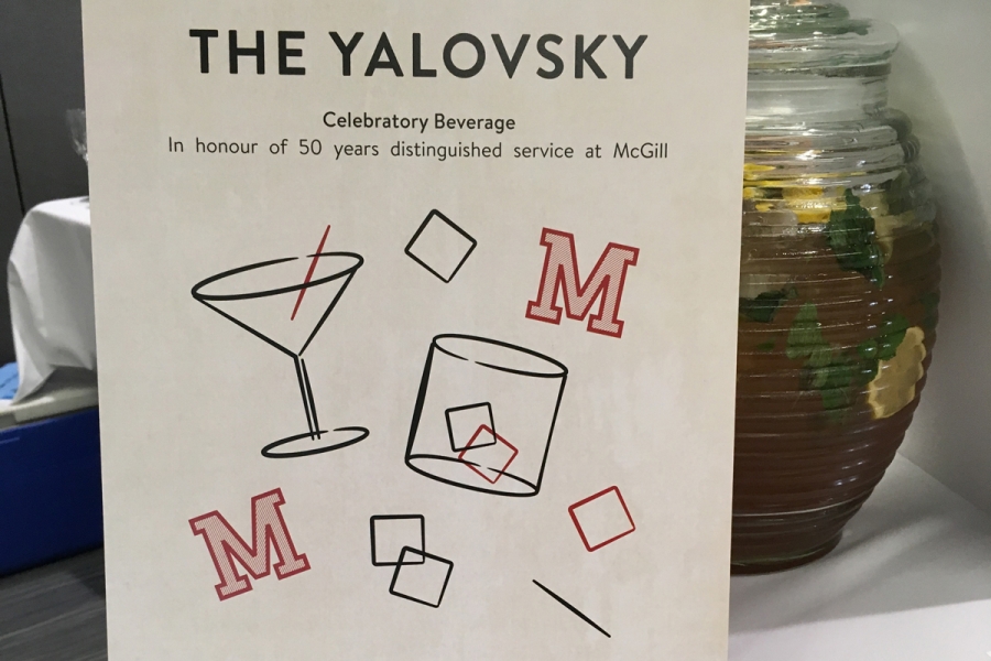 Celebrating Morty Yalovsky&#039;s 50th anniversary with a special personalized mocktail.
