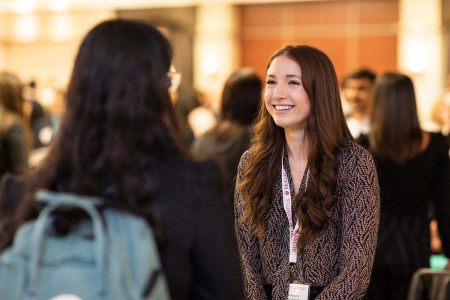 BCom alumna representing Nestle at career fair