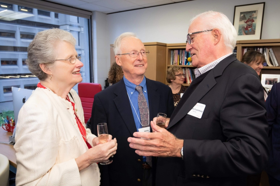 Joan Walter, Martin Walter (BCom’58) and Norman Crutchfield (MBA’68)