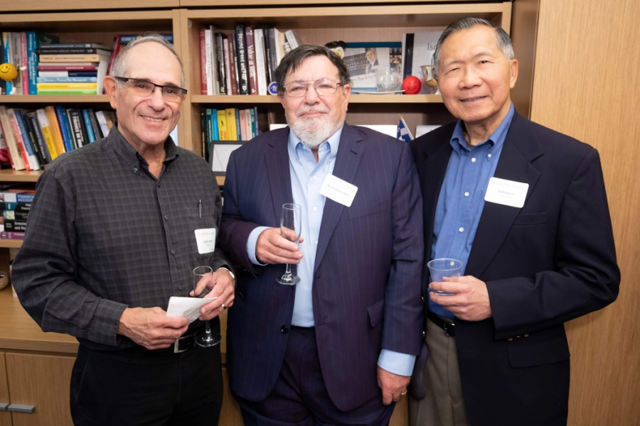 Leslie Lauer (MBA’68), Richard Zuker (BSc’66, MBA’68), and Bill Kwan (MBA’68)