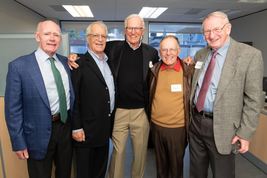 Brian Kelly (MBA’68), Leslie Lauer (MBA’68), Norman Crutchfield (MBA’68), Miller Ayre (MBA’68), Olivier O&#039;Rourke (MBA’68)